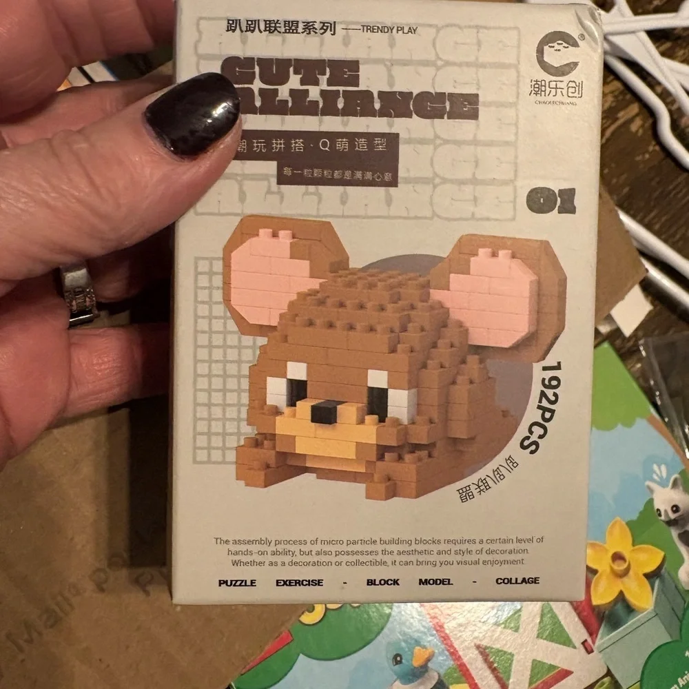 Adorable Mouse Building Set by - Brown and White